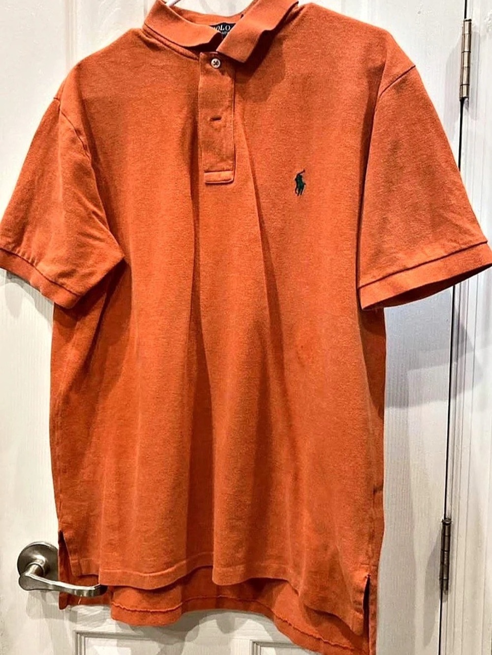 Polo Ralph Lauren Classic Fit Cotton Mesh Polo Shirt Orange Large